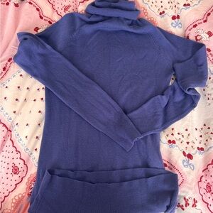 Women's Purple Turtleneck Sweater